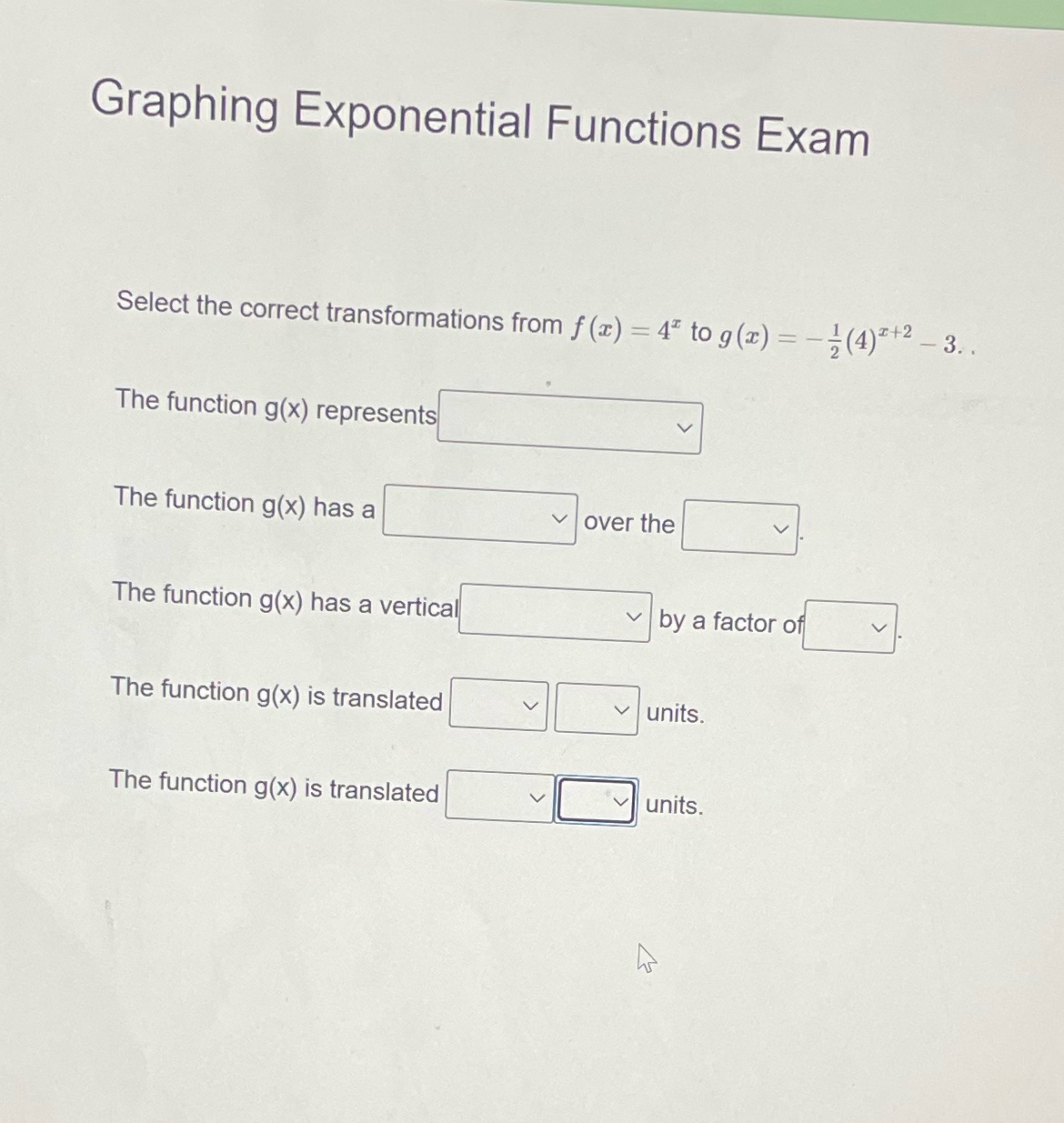 1. a) exponential growth b) exponential decay2.