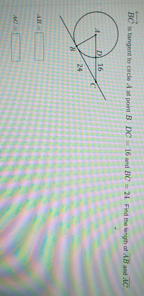 Need help thank you BC is tangent to circle A at