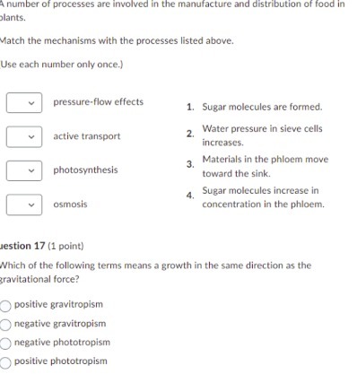 A number of processes are involved in the