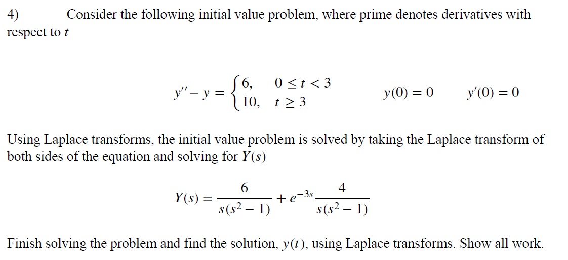 Question within image 4) Consider the following