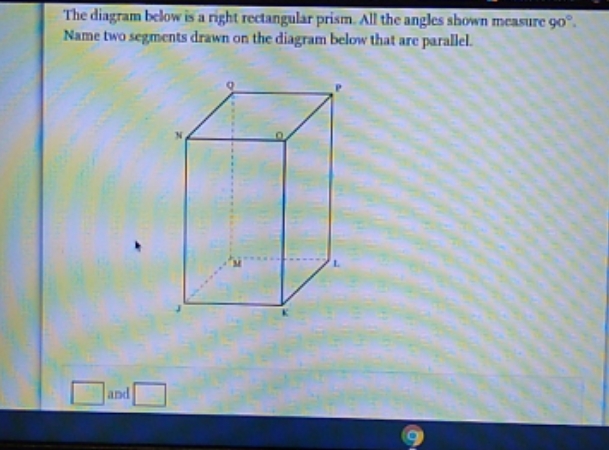 the two segments drawn on th diagram that are