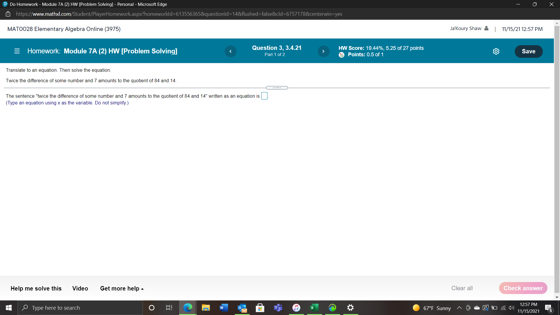 Do Homework - Module 7A (2) HW [Problem Solving]