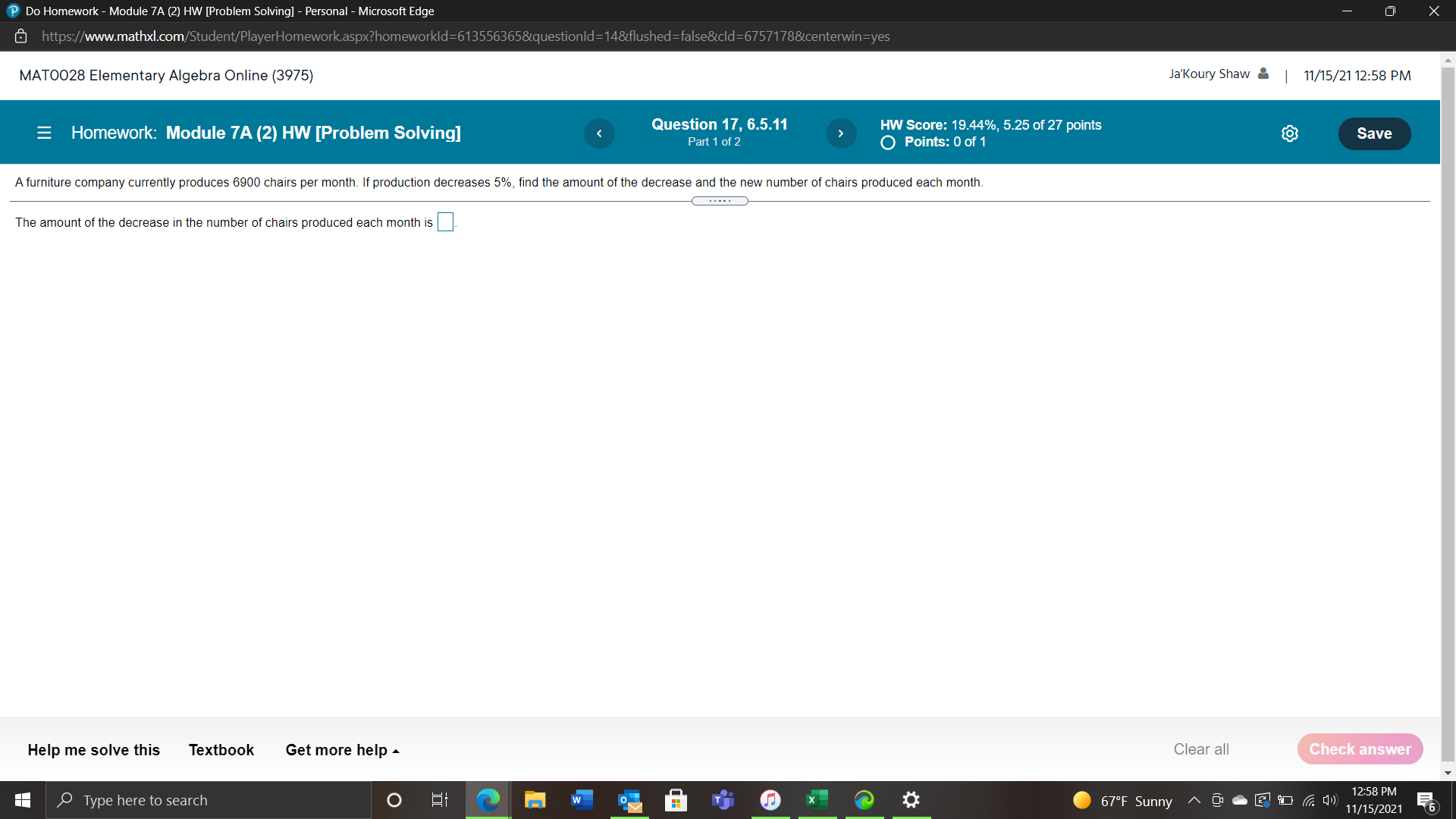 Do Homework - Module 7A (2) HW [Problem Solving]