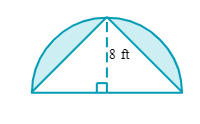 a triangle is placed in a semicircle with a