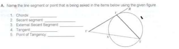 Name the line segments or points that is being