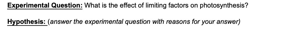 Experimental Question: What is the effect of