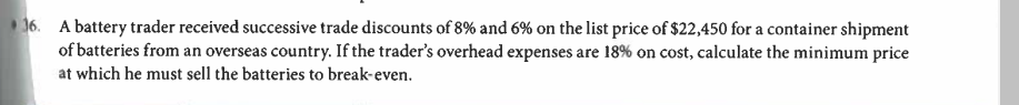A battery trader received successive trade
