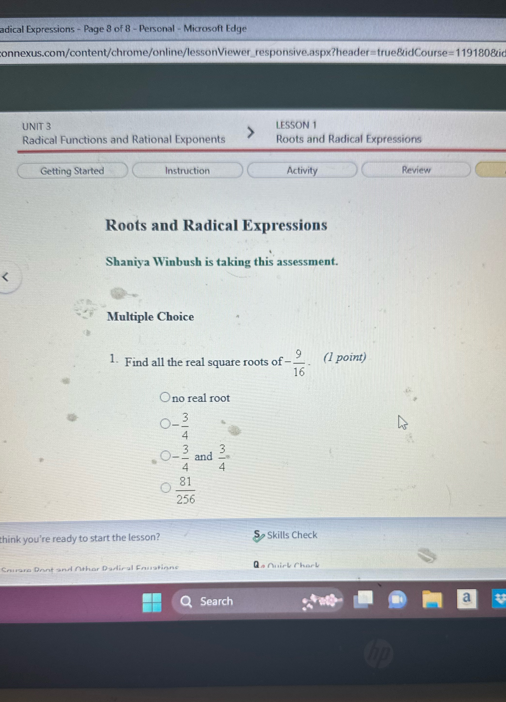 Can someone help me please? adical Expressions -