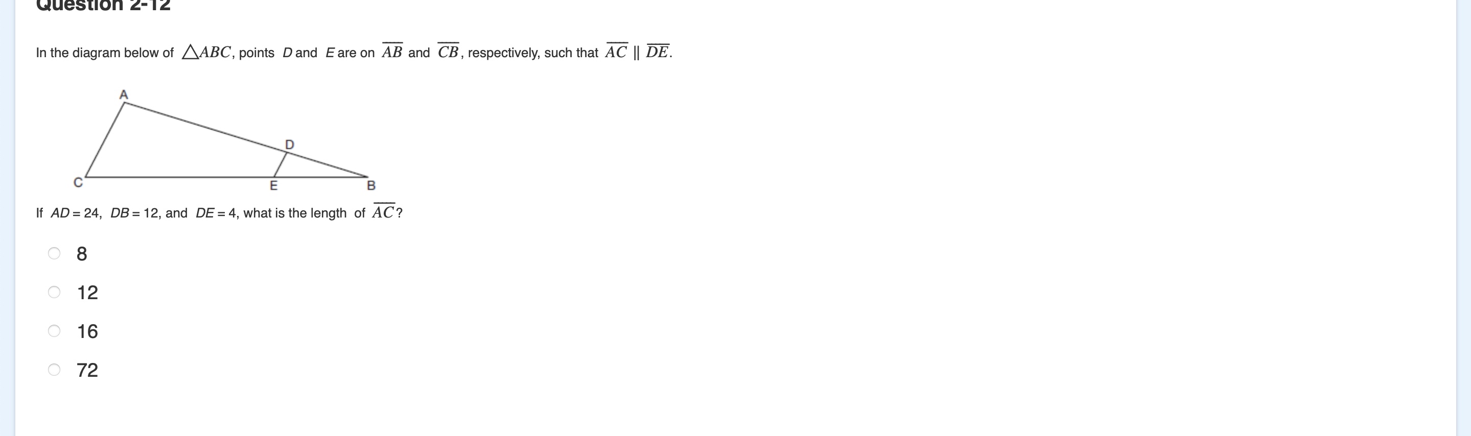 Question 2-11 As shown in the diagram below, ABC
