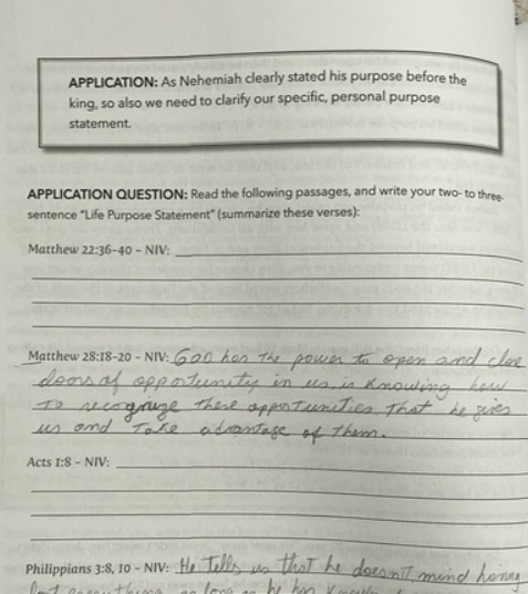 APPLICATION: As Nehemiah clearly stated his