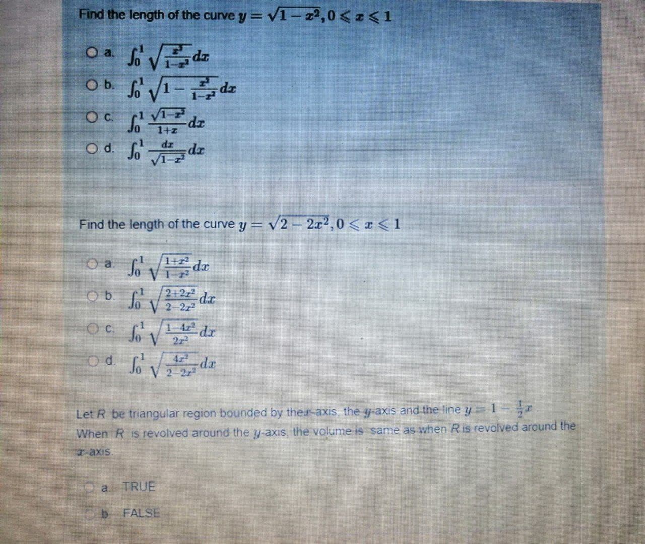 Find the length of the curve y = V1 - z2,0 < = $