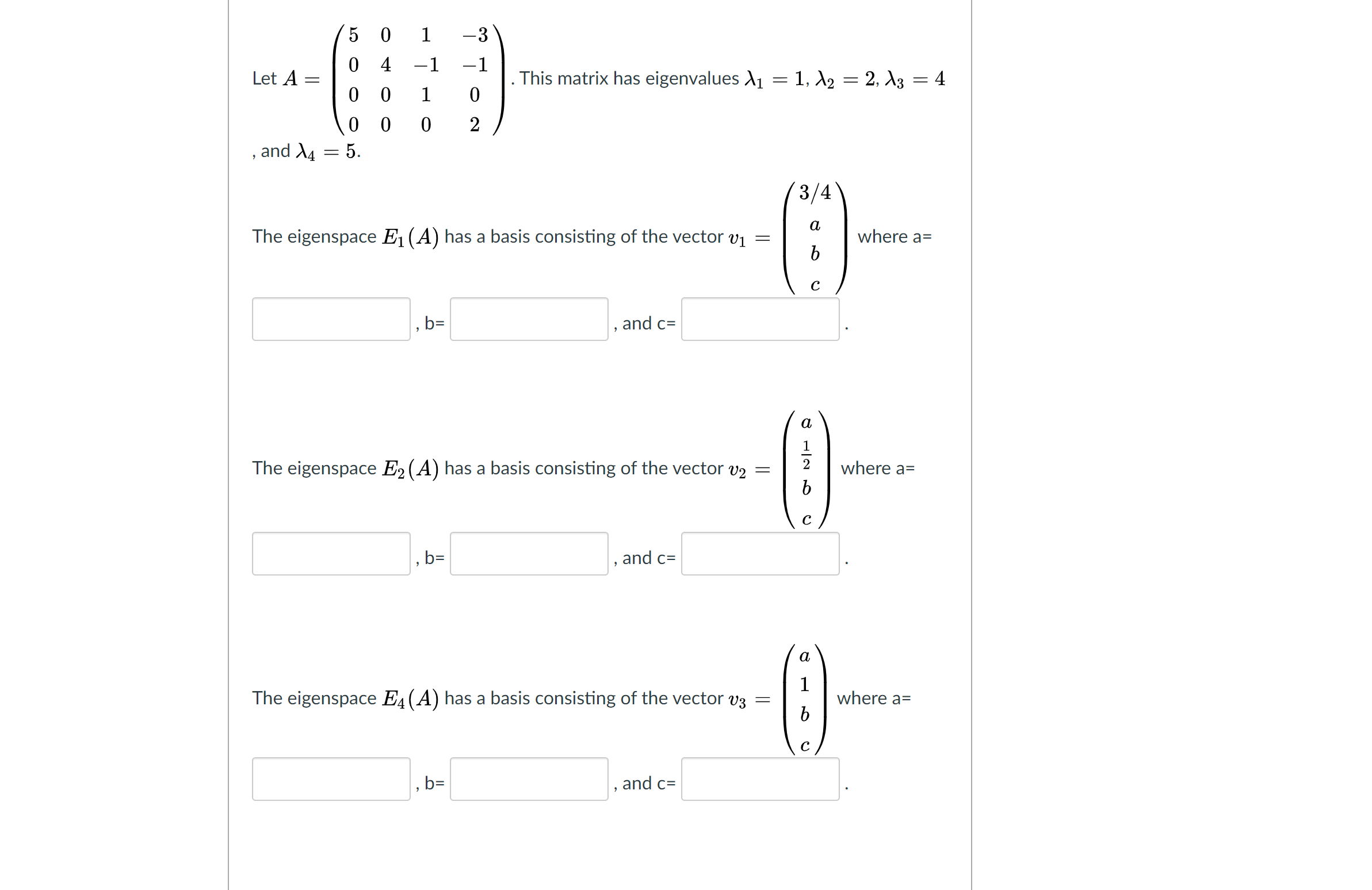 i need help with following 5 0 1 3 4 1 1 Let A =