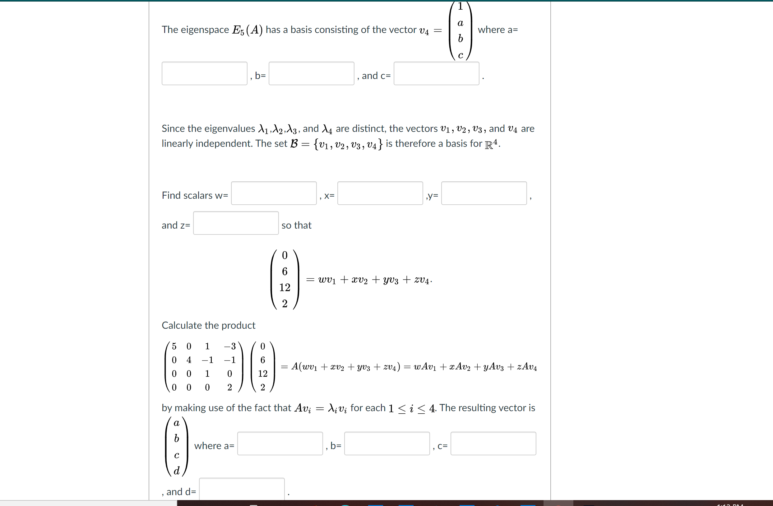 i need help with following 5 0 1 3 4 1 1 Let A =