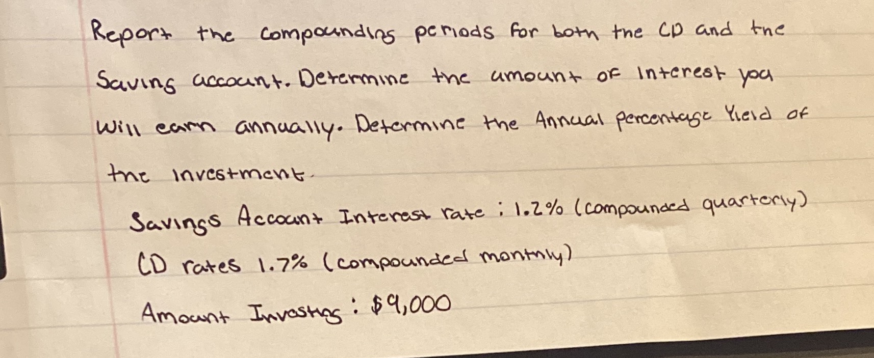 Please explain thank you! Report the compounding