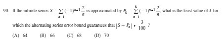 90. If the infinite series $ 5 (-1)212 is