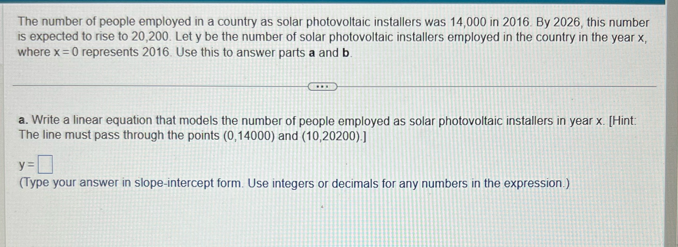 After solving for y. How many people will be