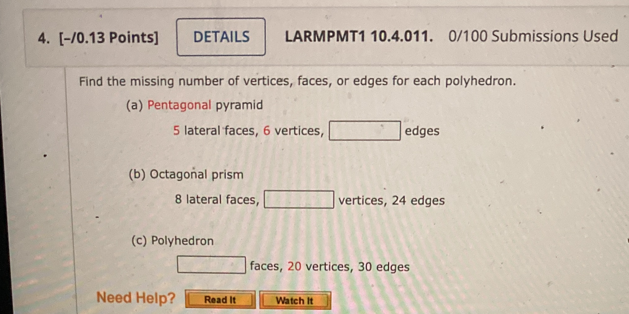 4. [-/0.13 Points] DETAILS LARMPMT1 10.4.011.