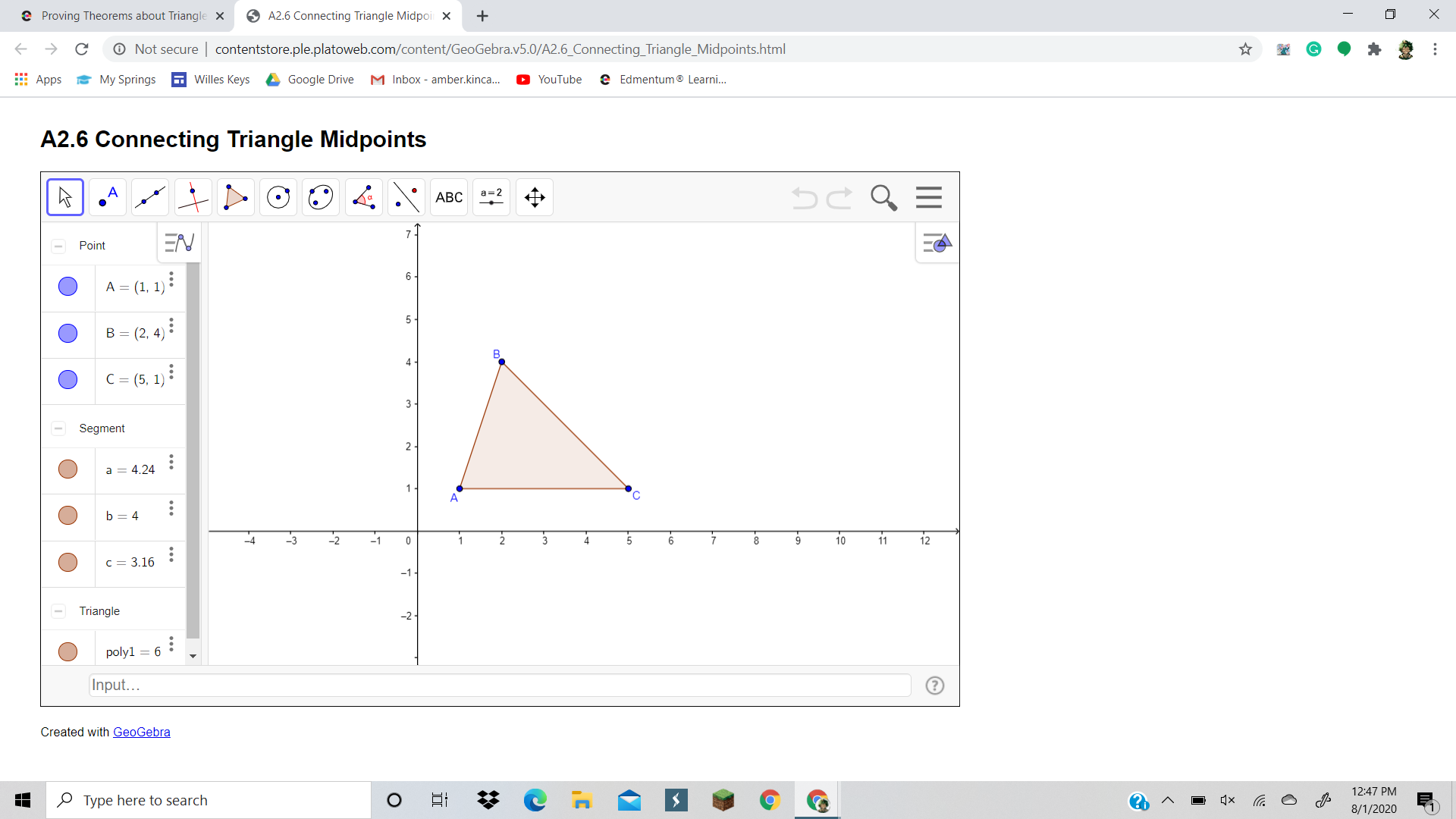 I need help ? @ Proving Theorems about Triangle X