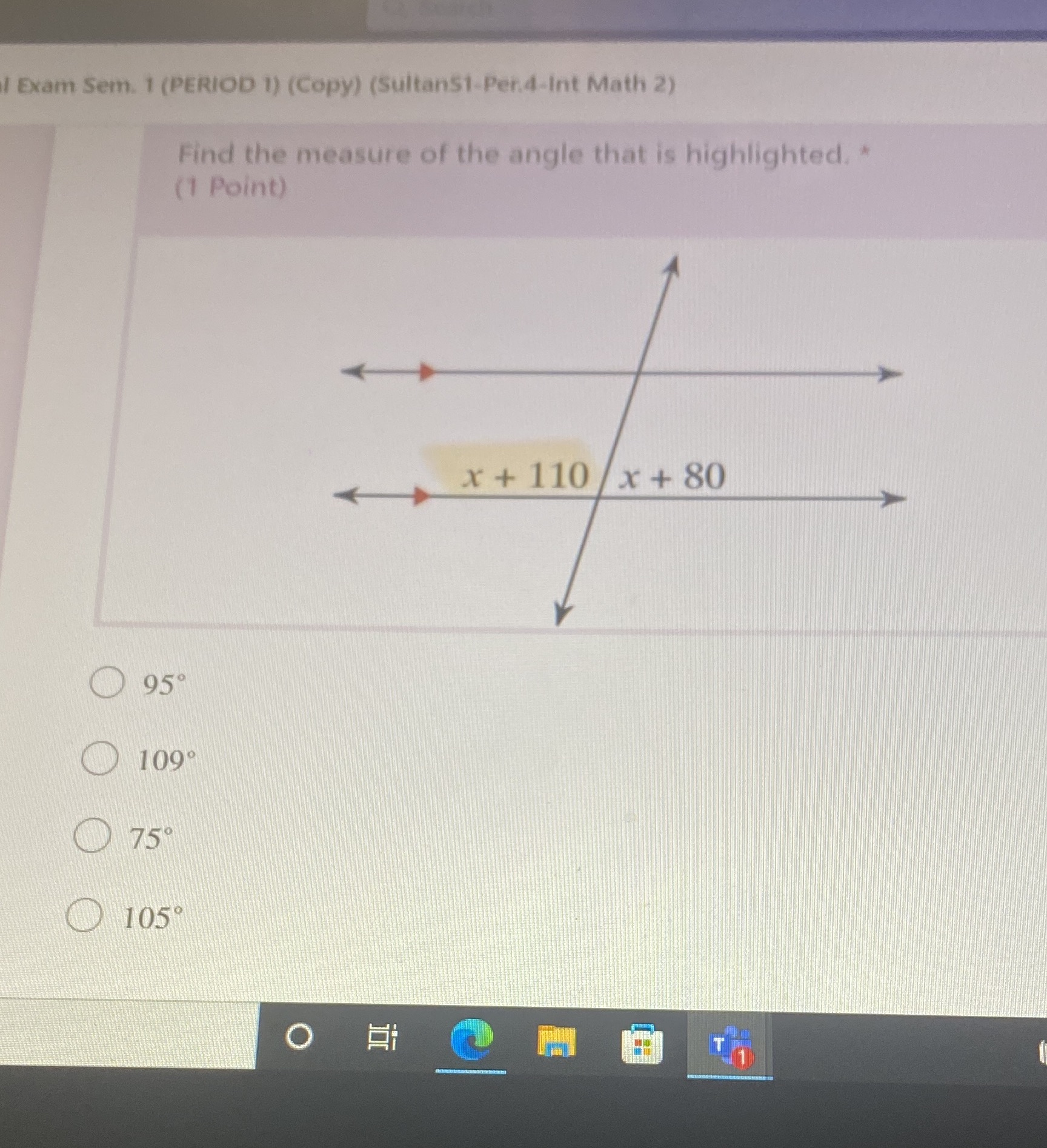 I Exam Sem. 1 (PERIOD 1) (Copy)