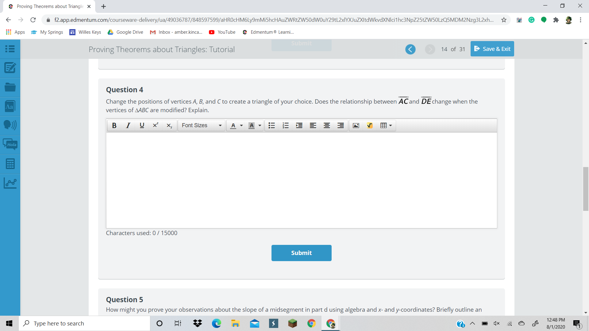 I need help ? @ Proving Theorems about Triangle X