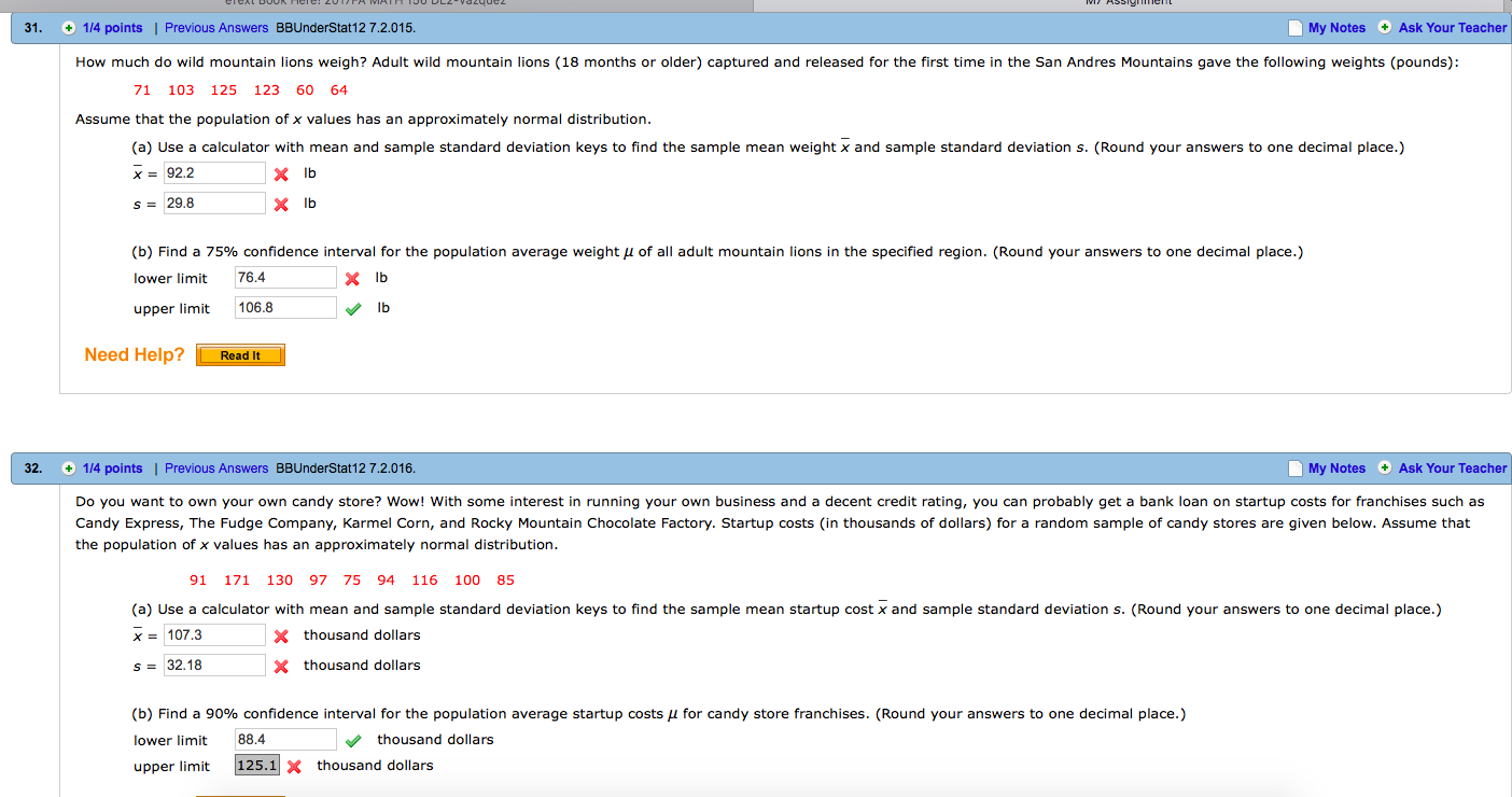 1) When ? is unknown and the sample is of size n
