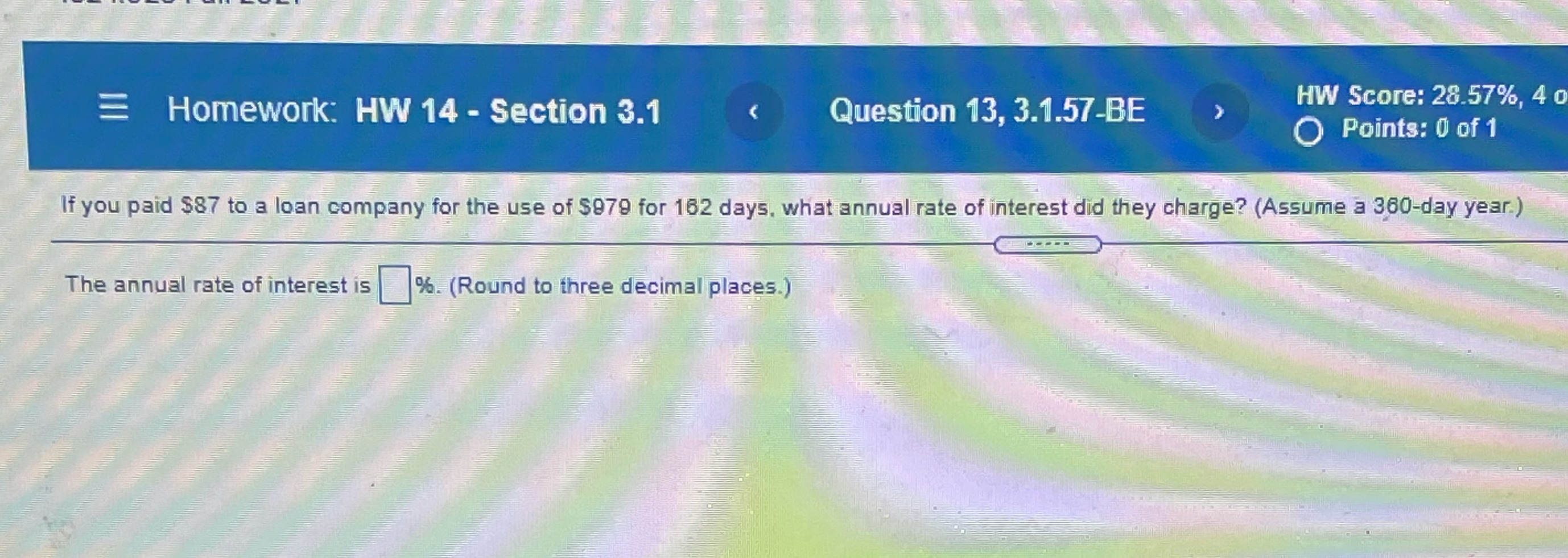 Homework: HW 14 - Section 3.1 Question 13,