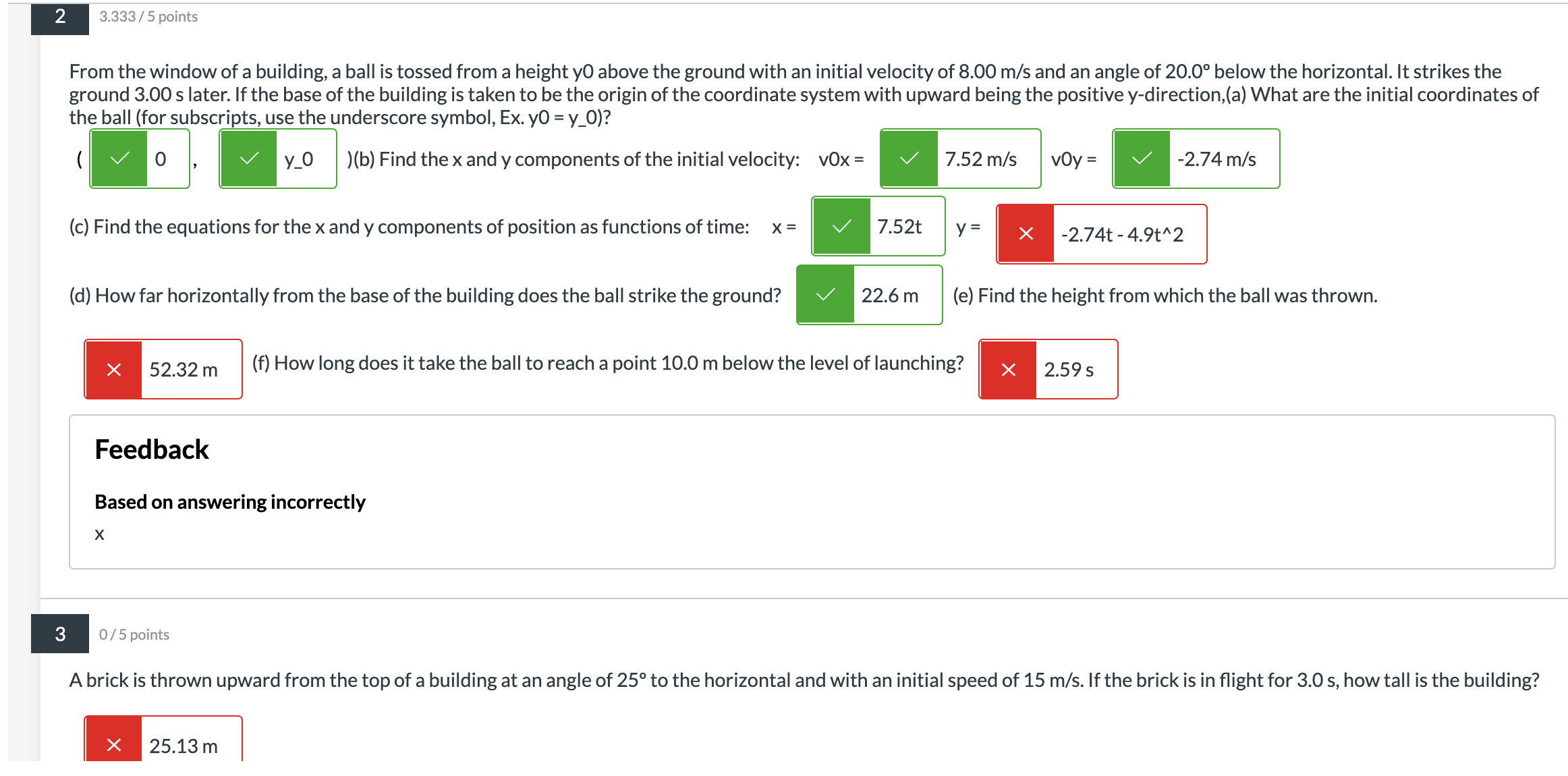 I need help with wrong ones. 2,273 / 5 points A