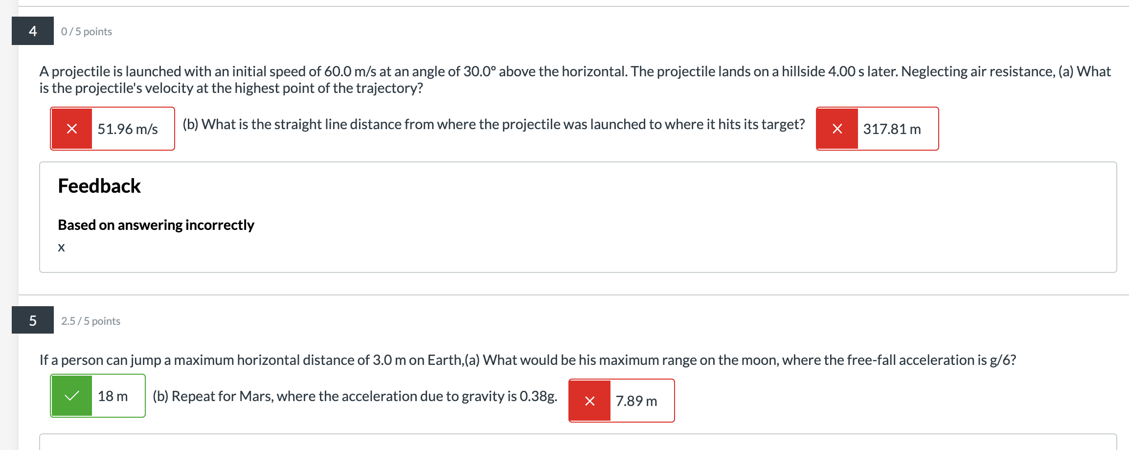 I need help with wrong ones. 2,273 / 5 points A