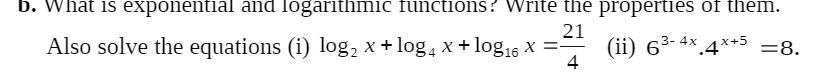 D. What is exponential and logarithmic functions?