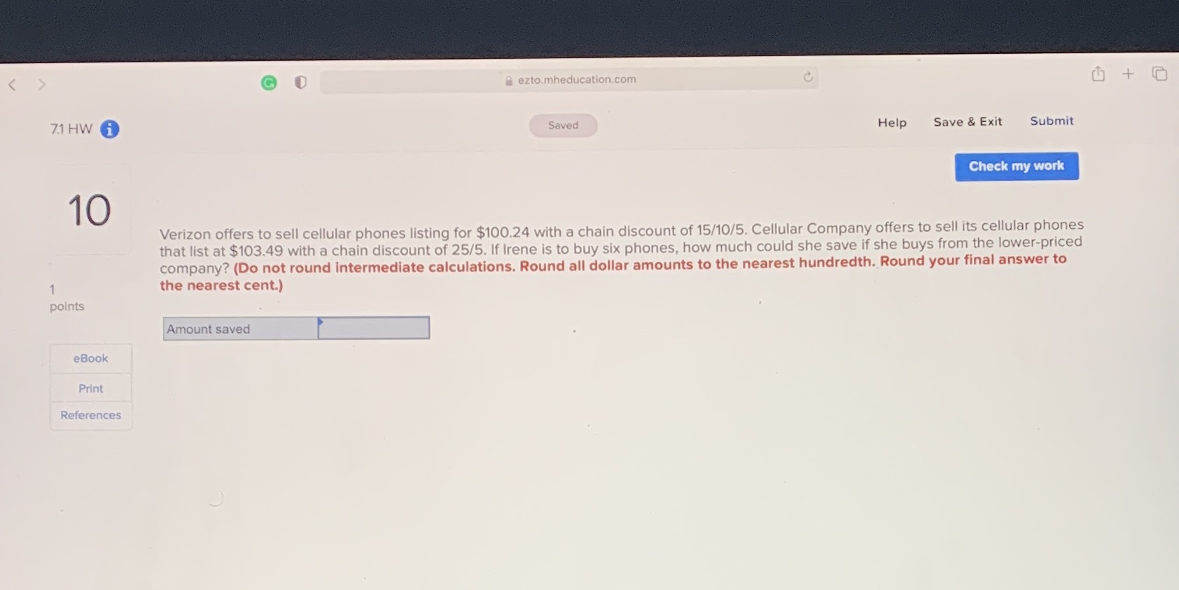 1 points eBook Print References 9 D I