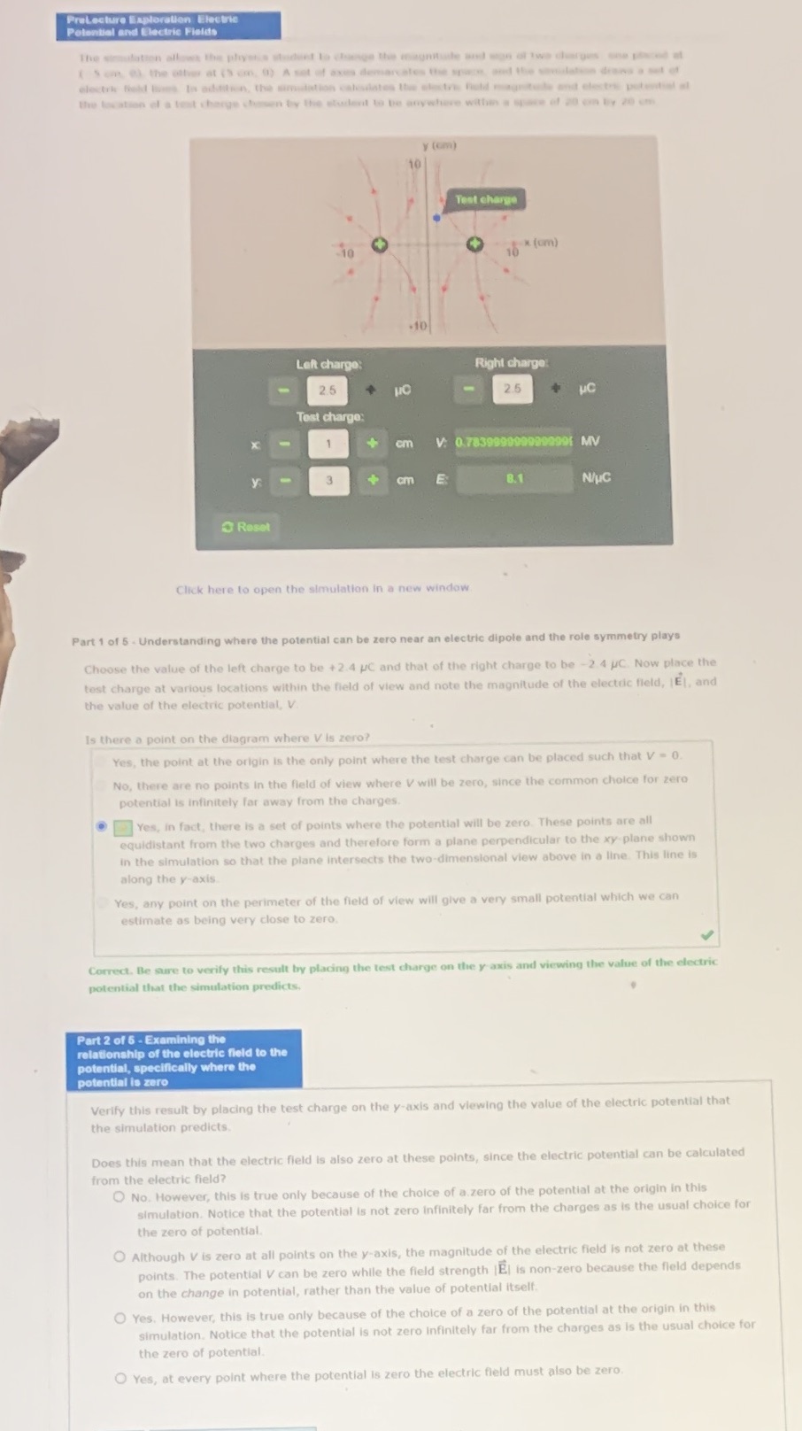 Part 2 question PreLecture Exploration Electric