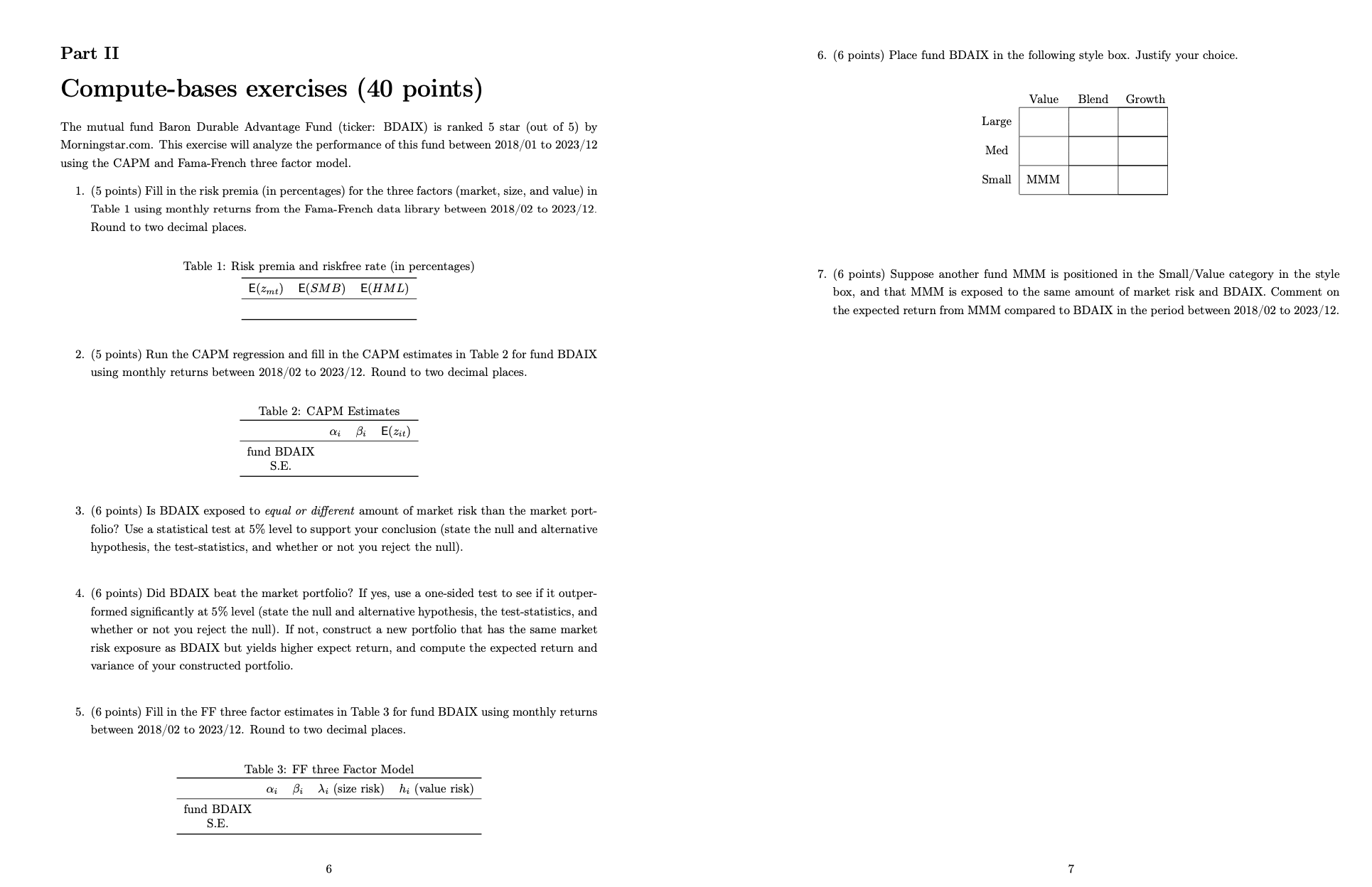 Question B Suppose that the time series {y;}7_;