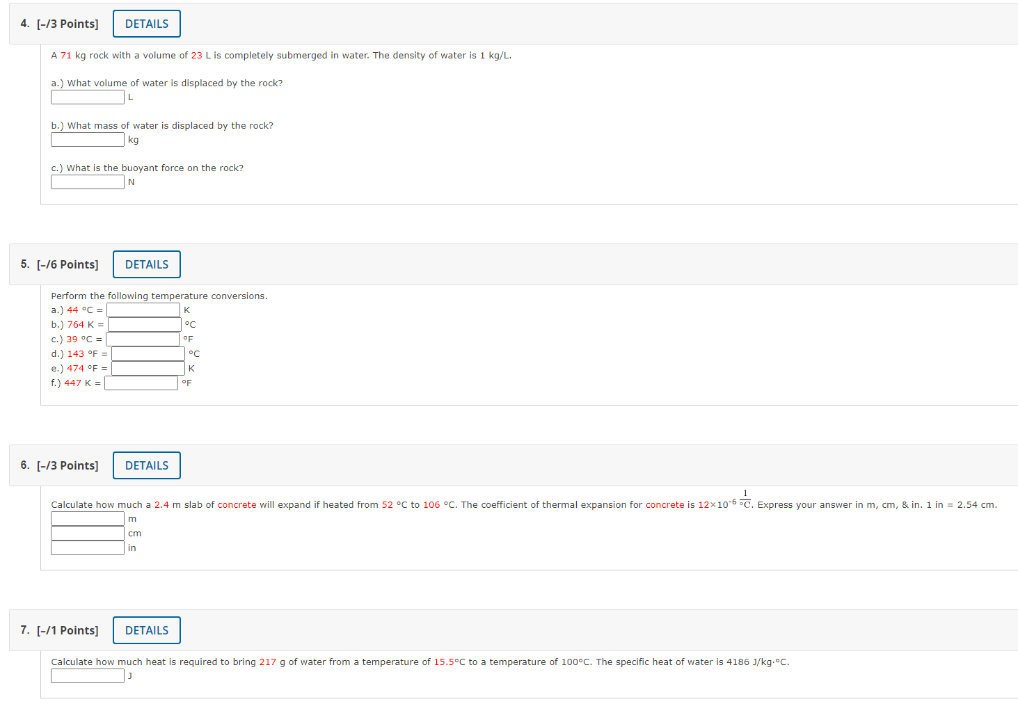 1. [-/2 Points] DETAILS A 67975 lb force is