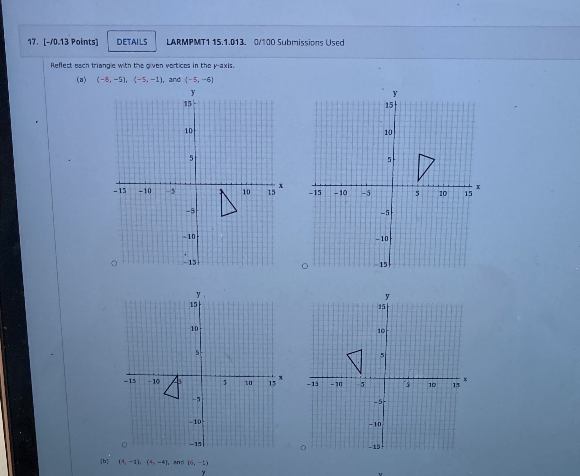 17. [-/0.13 Points] DETAILS LARMPMT1 15.1.013.
