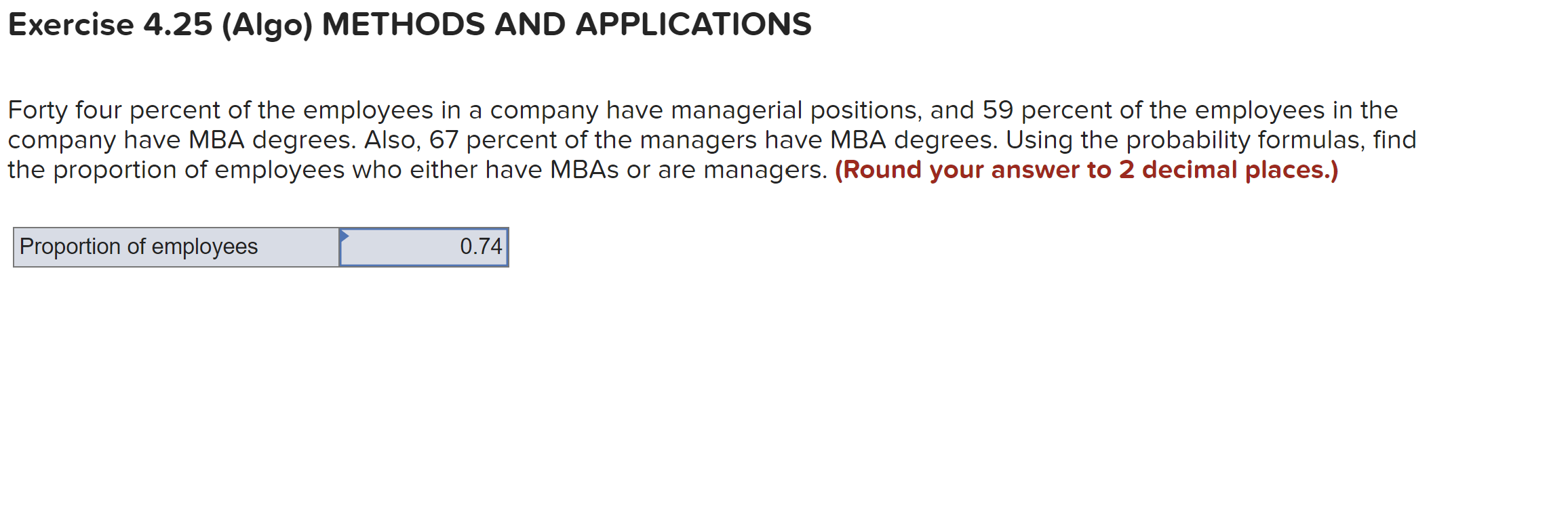 Exercise 4.25 (Algo) METHODS AND APPLICATIONS