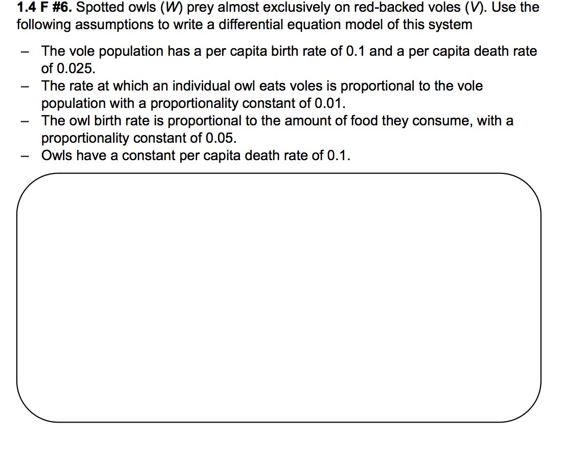 1.4 F #6. Spotted owls (W) prey almost