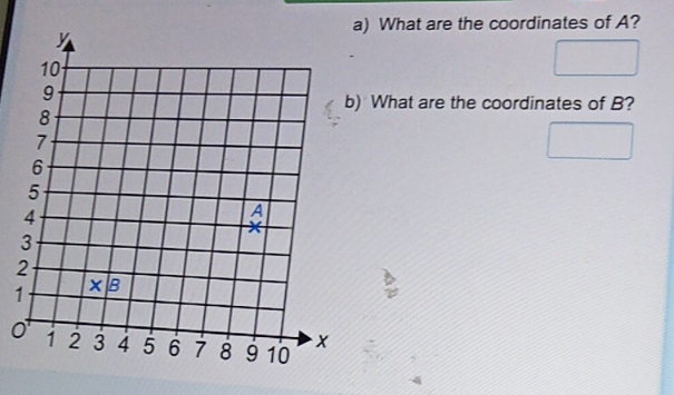 what are the coordinates of A a) What are the