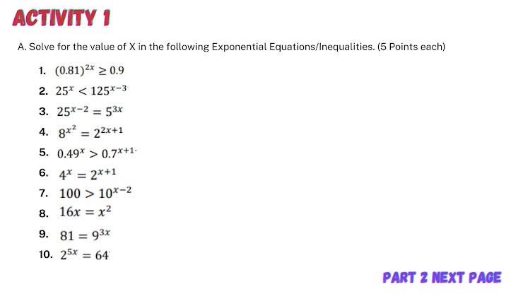 Please help me in genmath ACTIVITY ? C. Solution