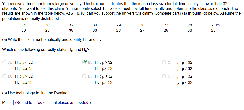 You receive a brochure from a large university.