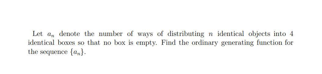 Solve the following problem. Let on denote the