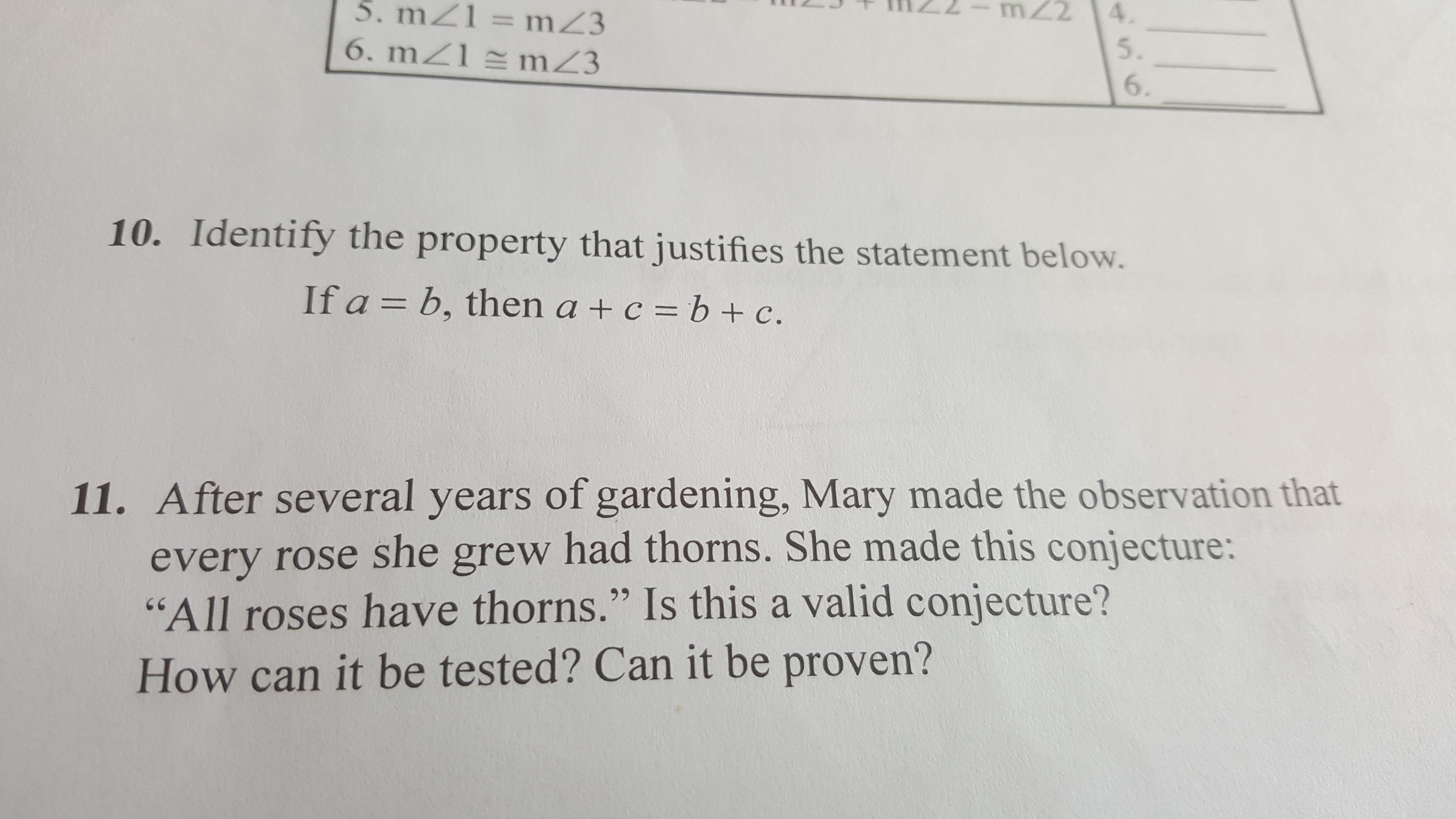 5. m21 = m <3 42 - mzz 4. 6. m <1 = m <3 6 10.