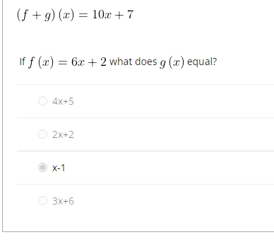 f (x) = 2x + 3 g (2) = 3x + 2 What does (f + 9)