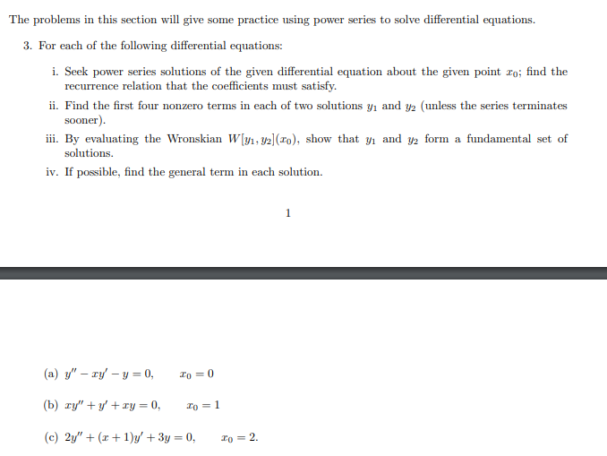 The problems in this section will give some