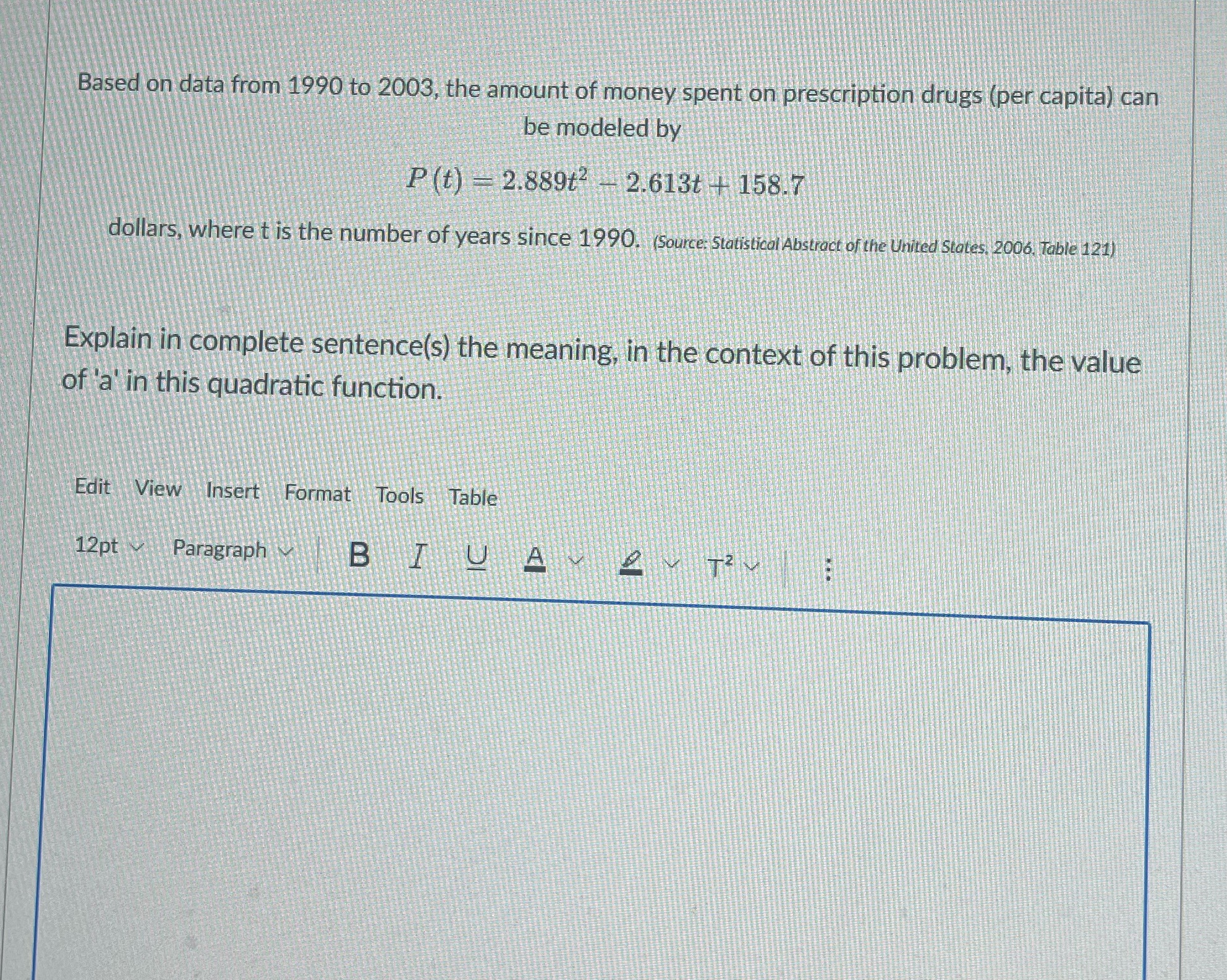 Based on data from 1990 to 2003, the amount of