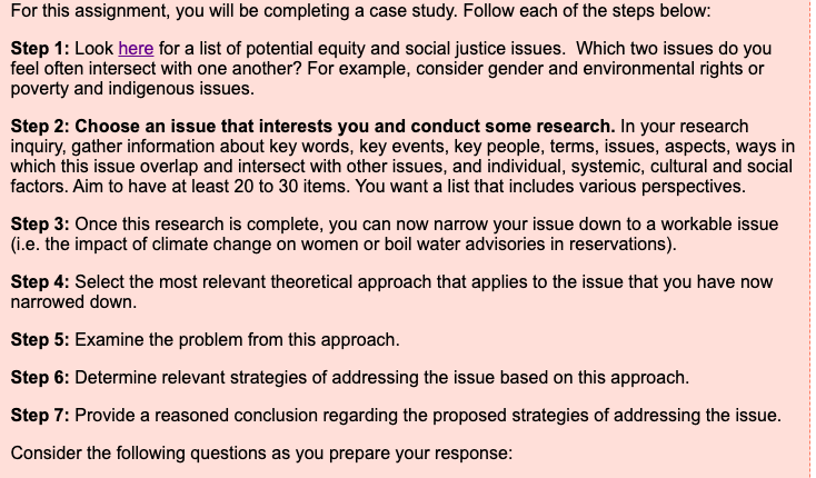 For this assignment, you will be completing a