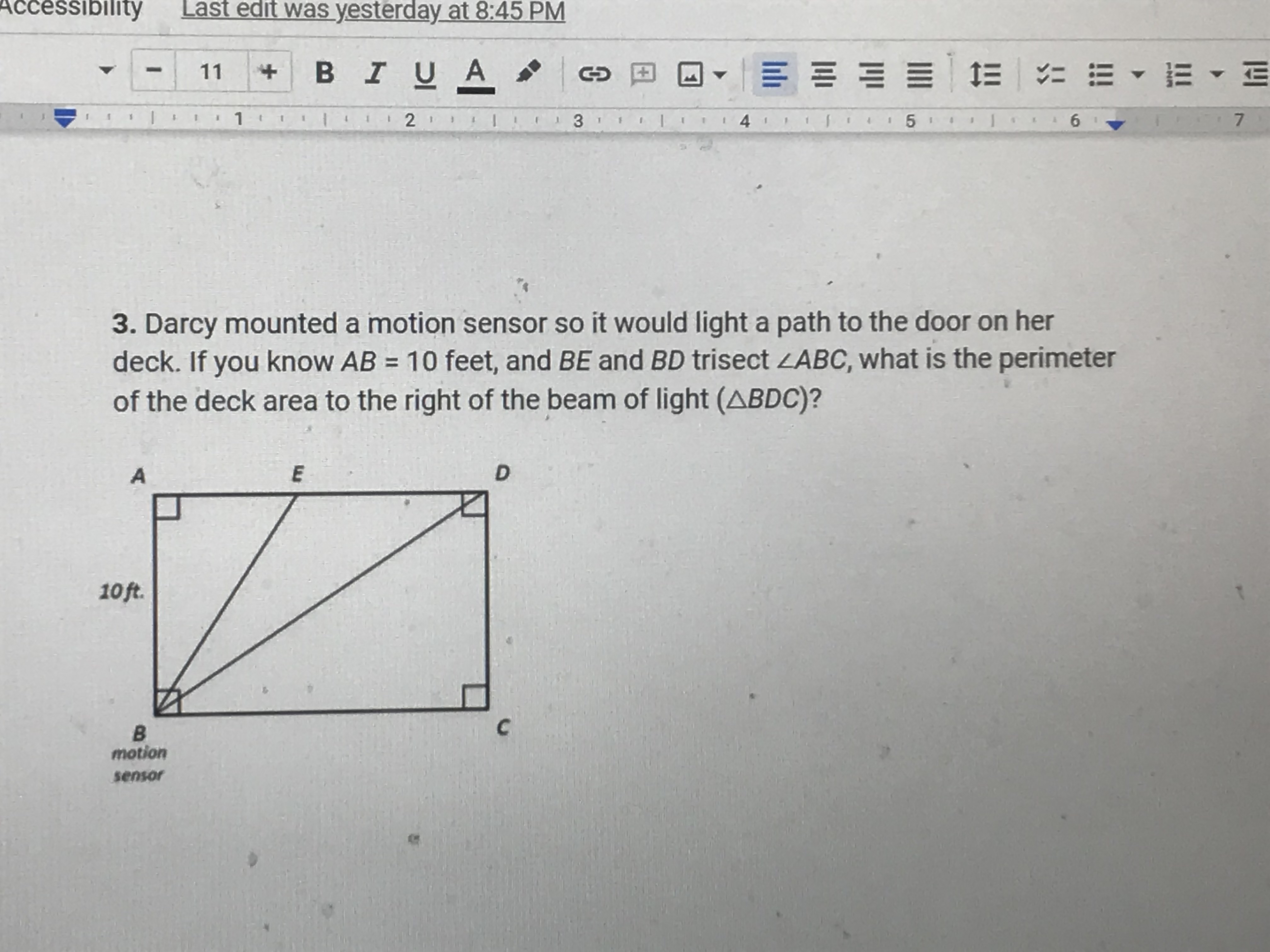 Accessibility Last edit was yesterday at 8:45 PM