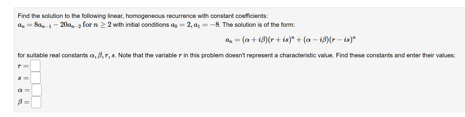 Please make sure the answers are clear and in