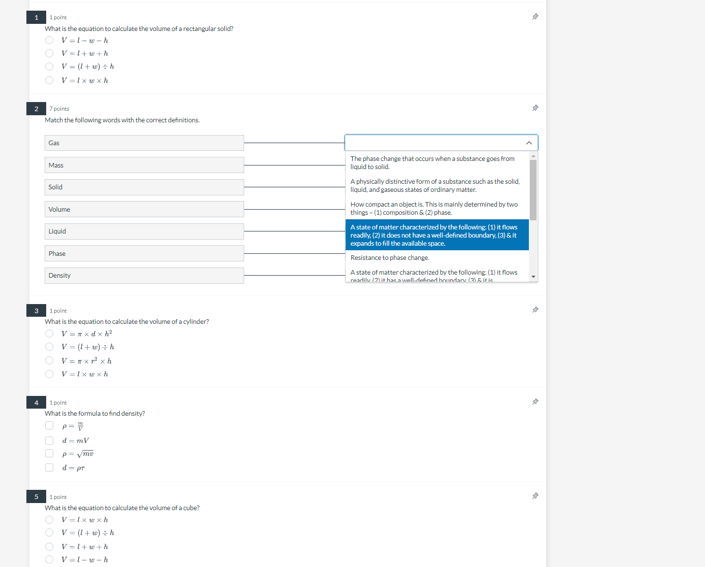 1 point What is the equation to calculate the