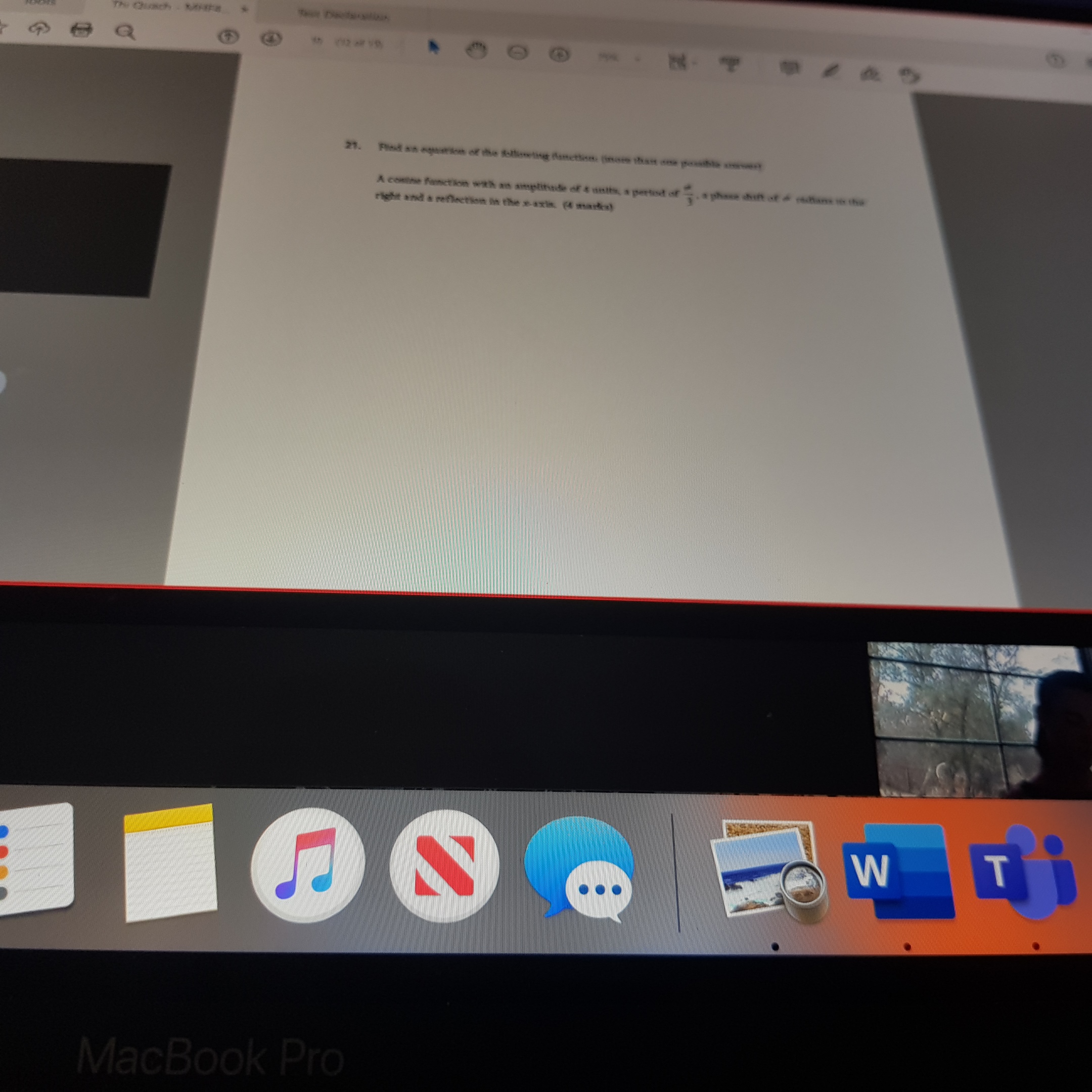 Q 31 19. Find a sine equation of the given