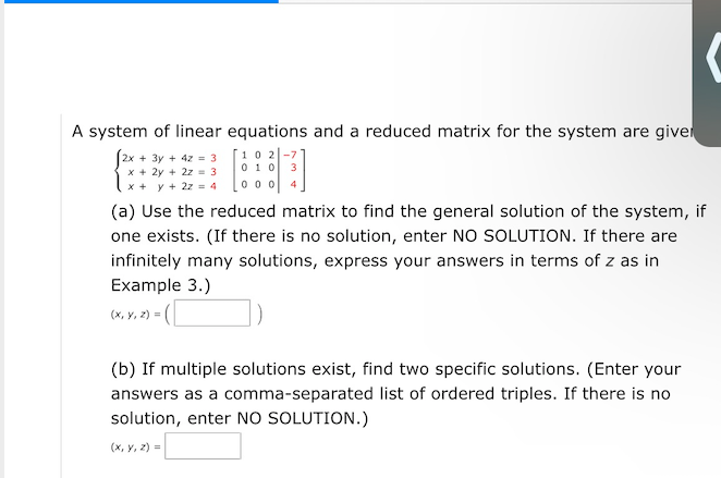 Thank you so much! A system of linear equations